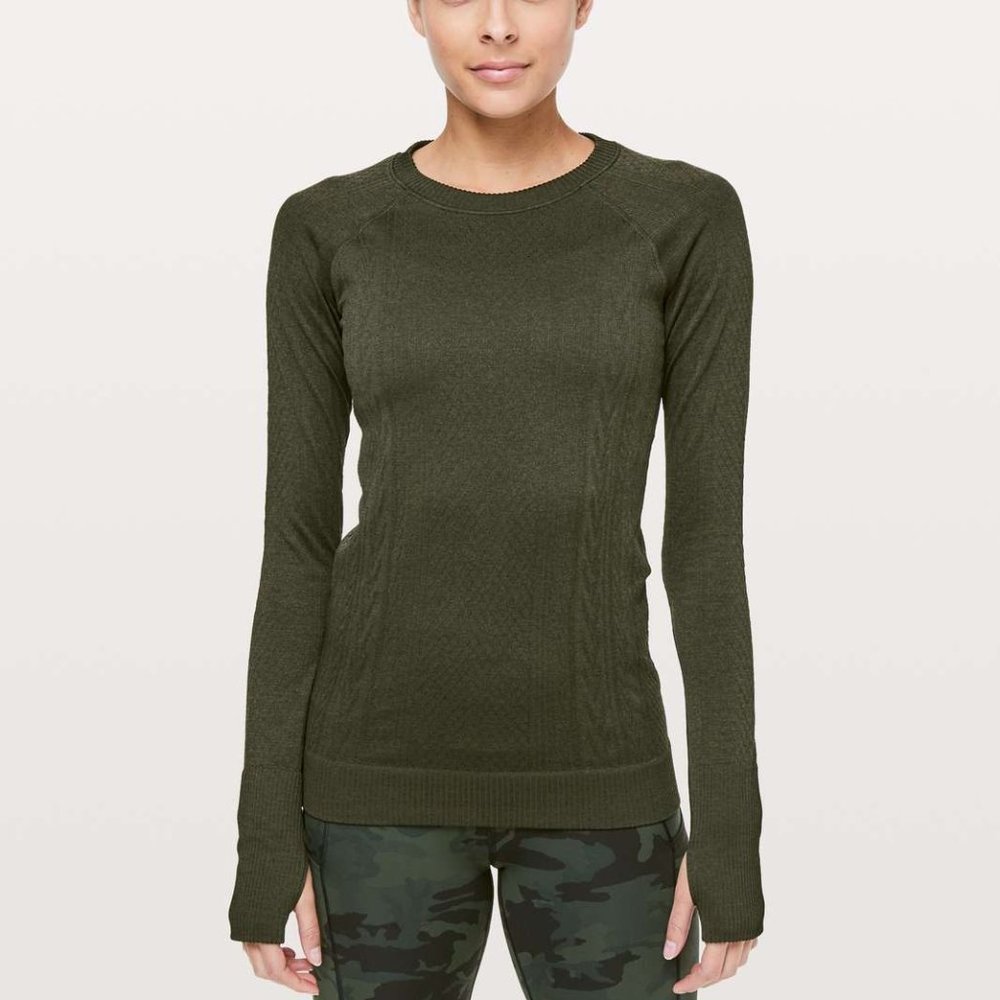 Lululemon Rest Less Pullover in Dark Olive